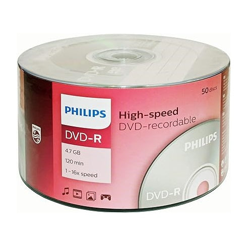 PHILIPS DISCO DVD-R 4.7 1-16 IMPRIMIBLE INKJET BLANCO