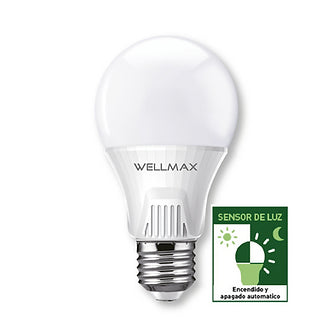 Ampolleta Led Ballet A60 9W Sensor (Crepuscular) Wellmax