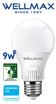 Ampolleta Led Ballet A60 9W Sensor (Crepuscular) Wellmax