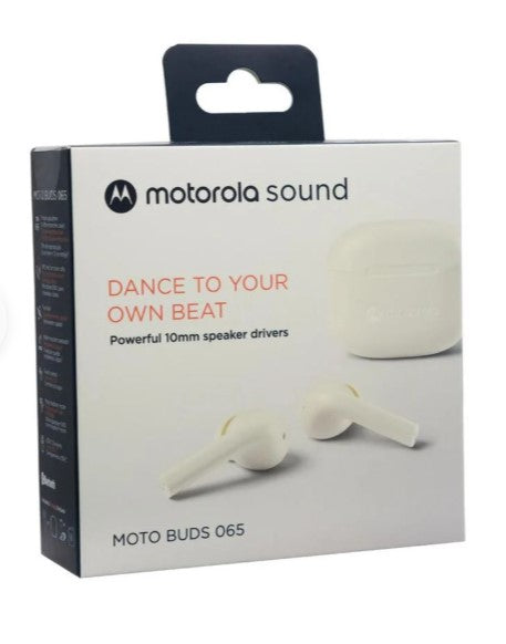 Audífonos Bluetooth Moto BUD5065 Blanco Motorola