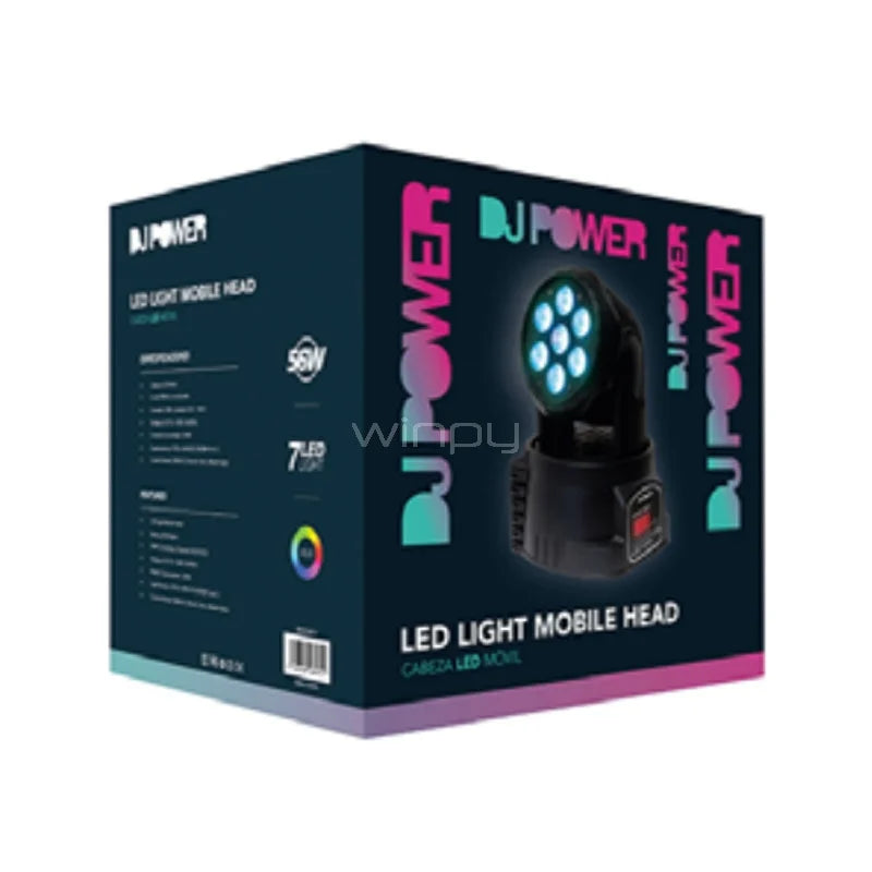 Cabeza Móvil Led DMX CM070 Rítmica 56W  DJ Power