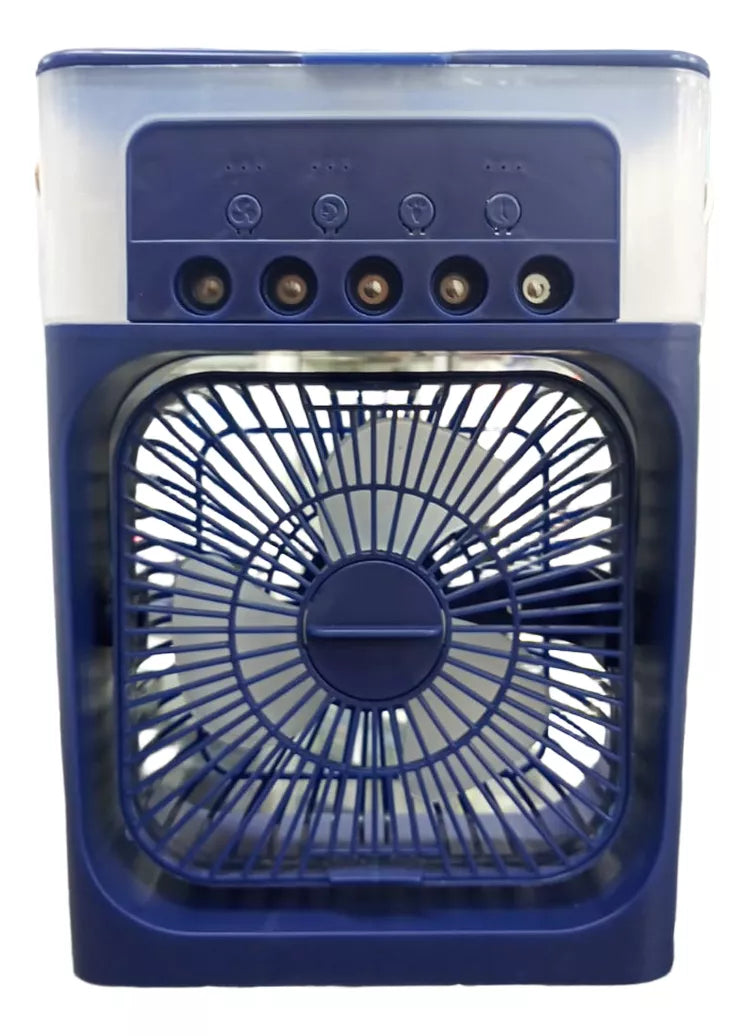 Mini Ventilador Usb De Escritorio Con Enfriador Azul Dg