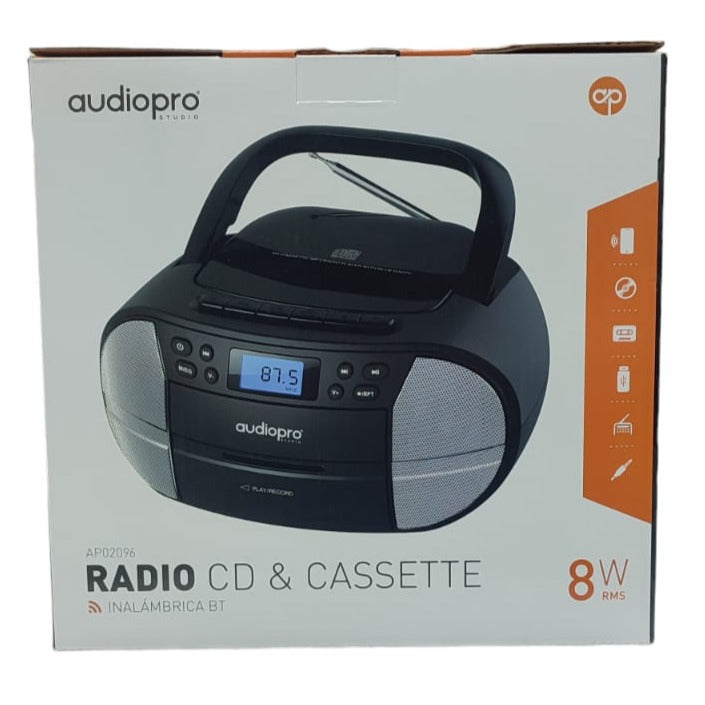 Radio Estéreo Audiopro Bluetooth/CD/Cassette AP02096