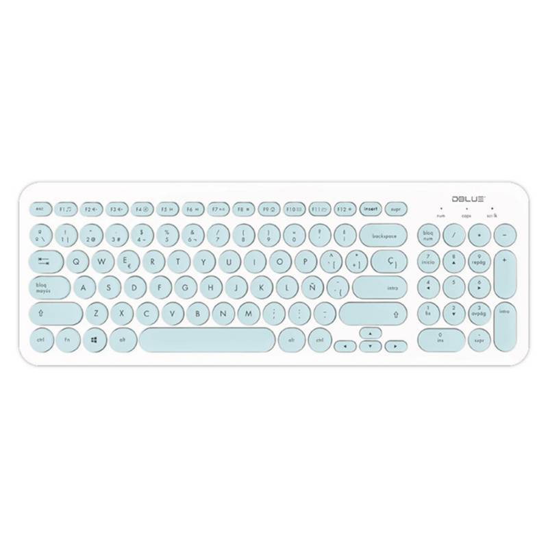 Teclado ultra delgado Celeste/Blanco K755 Dblue