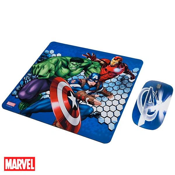 Kit Mouse Wireless + MousePad Avengers 1