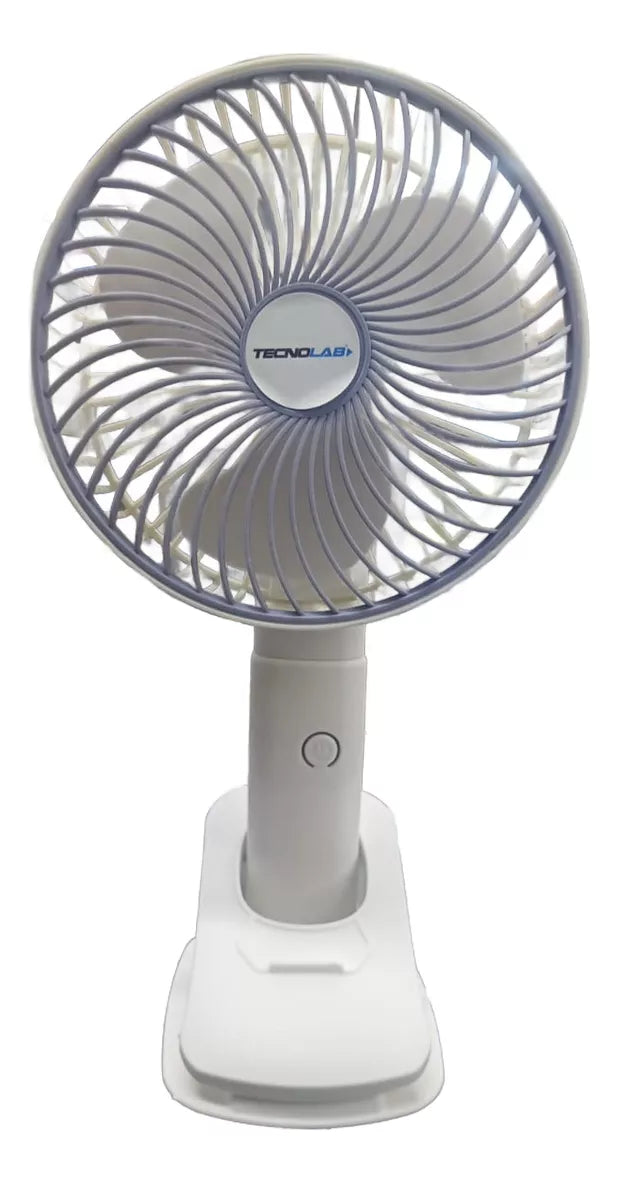 Mini Ventilador Escritorio Recargable Con Clip Tecnolab