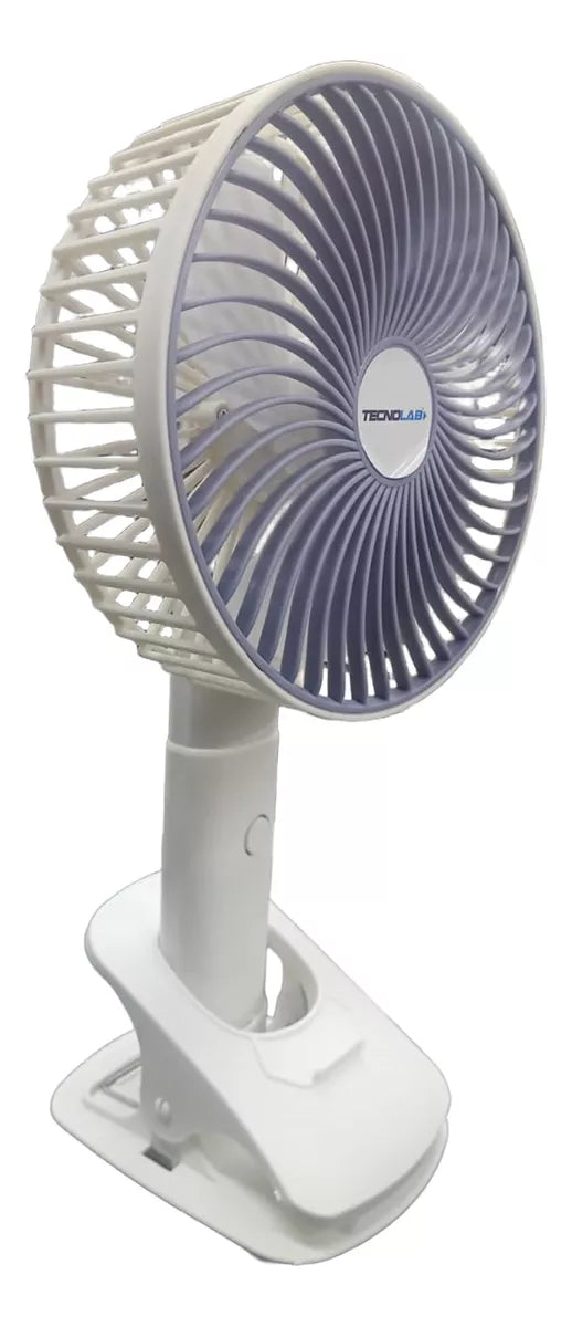 Mini Ventilador Escritorio Recargable Con Clip Tecnolab