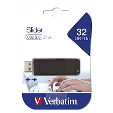 Pendrive 32Gb Slider USB 2.0 Negro Verbatim
