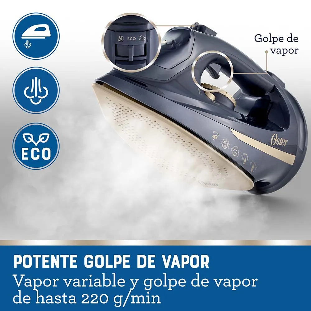 Plancha de vapor inalámbrica Oster® 2 en 1 con suela de cerámica GCSTCC5000