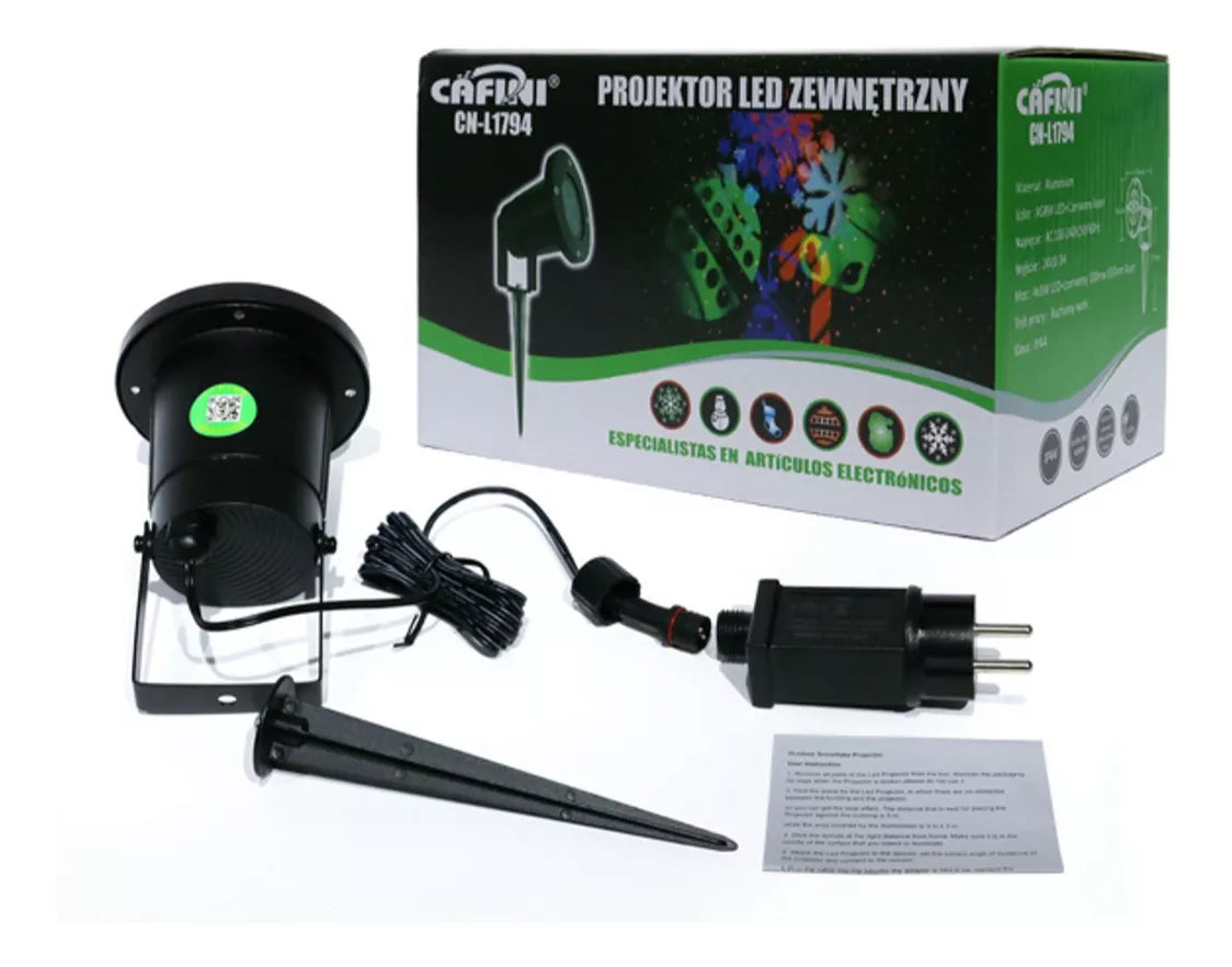 Proyector de Luz Led RGB Motivos Navideños Cafini