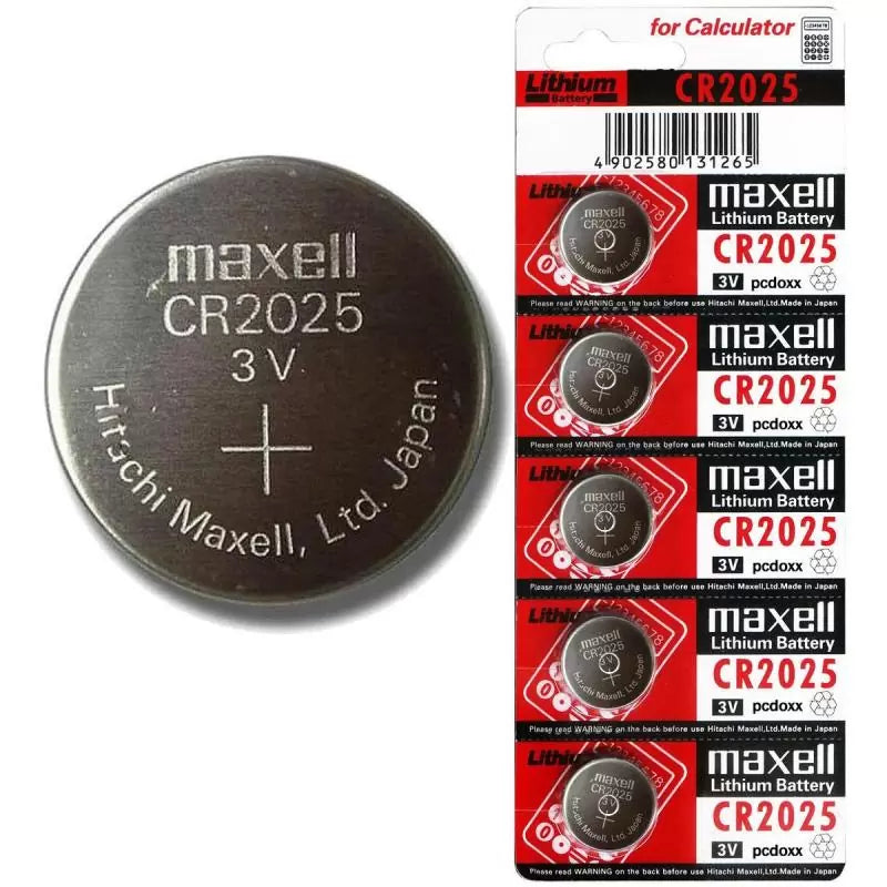 Pack 5 Pilas Maxell  CR2025 Lithium Battery 3v