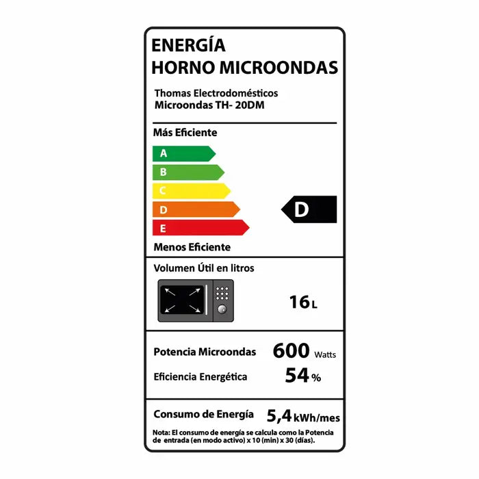 Microondas Thomas TH-20DM 20 Litros