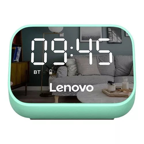 Parlante Bluetooth Lenovo TS13 Reloj Despertador Digital Green