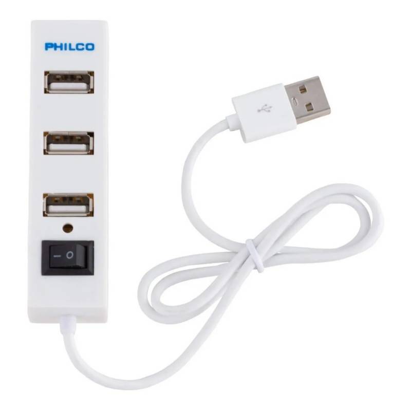 Mini Hub 2.0 Philco 3 puertos USB