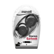 Audifonos Stereo Maxell Earhook EC-155 Mic Negro