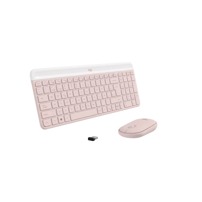 Combo Teclado y Mouse Inalámbrico MK470 Pink Logitech