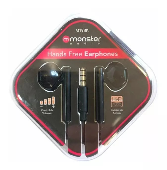 Audífonos Monster M19WT Negro Manos Libres