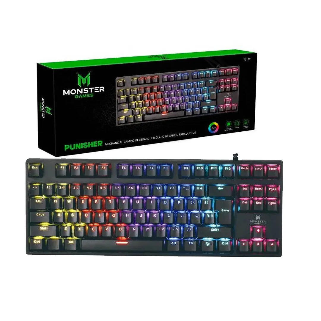 Teclado Gamer Monster Punisher T3117