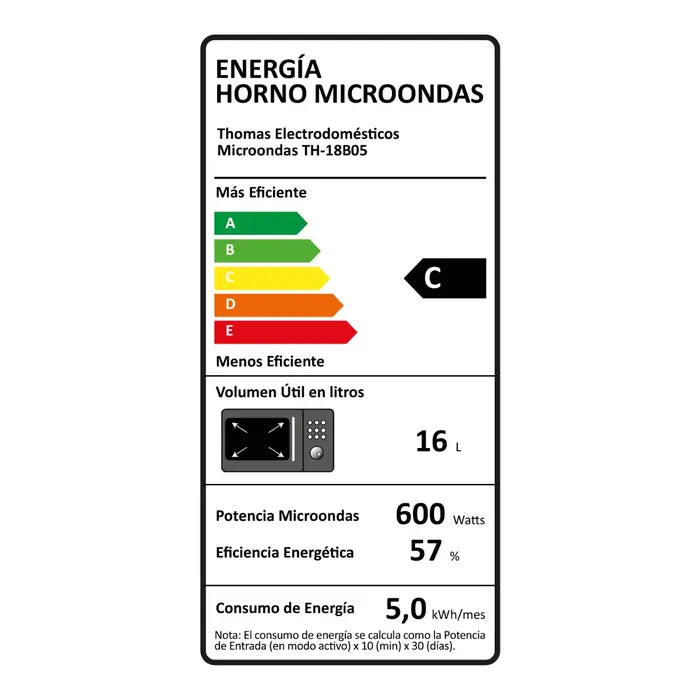 Microondas Thomas TH-18B05 18 litros