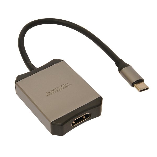 Adaptador TYPE-C Macho A HDMI Hembra 4K Carcasa Aleación Aluminio Tecmaster