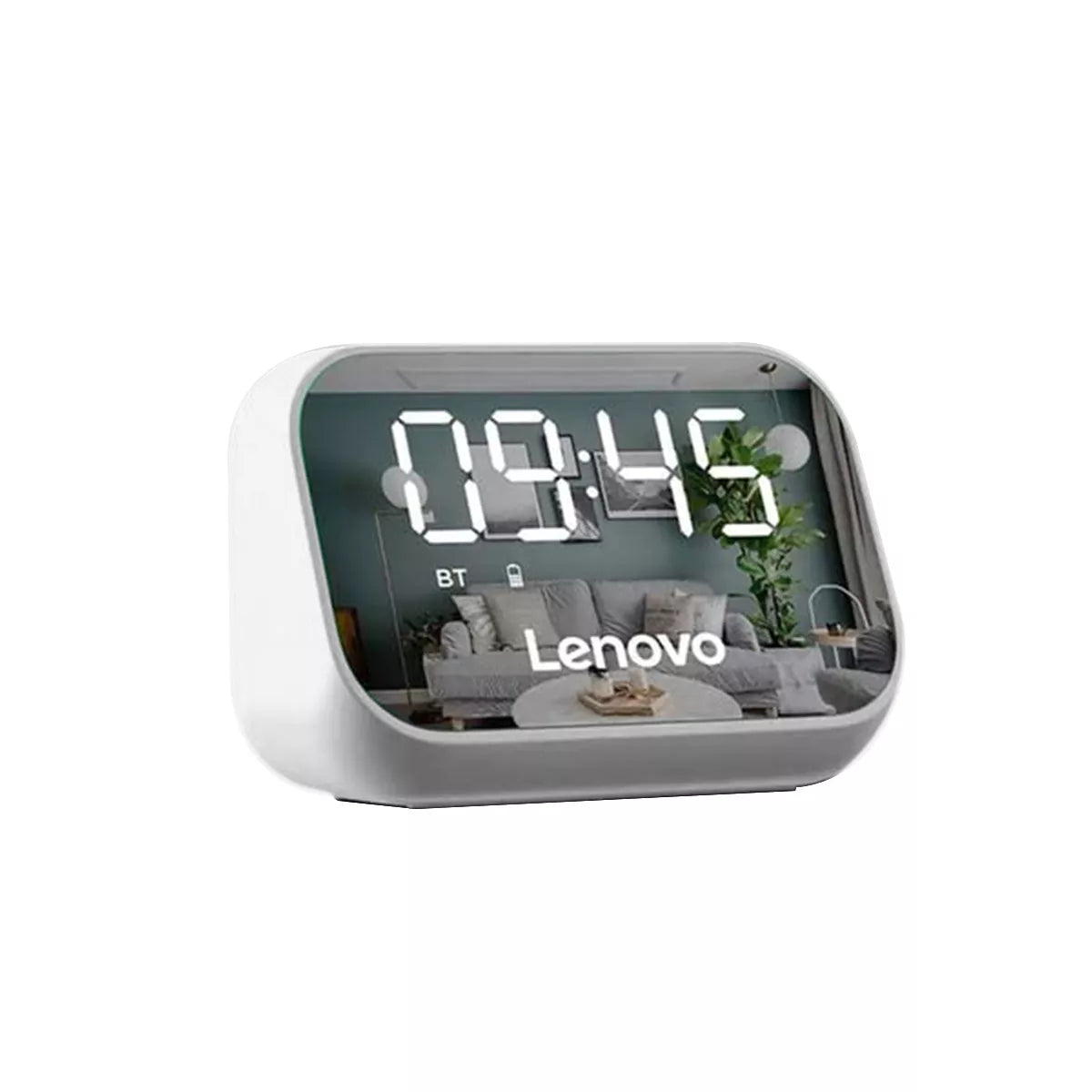 Parlante Bluetooth Lenovo TS13 Reloj Despertador Digital White