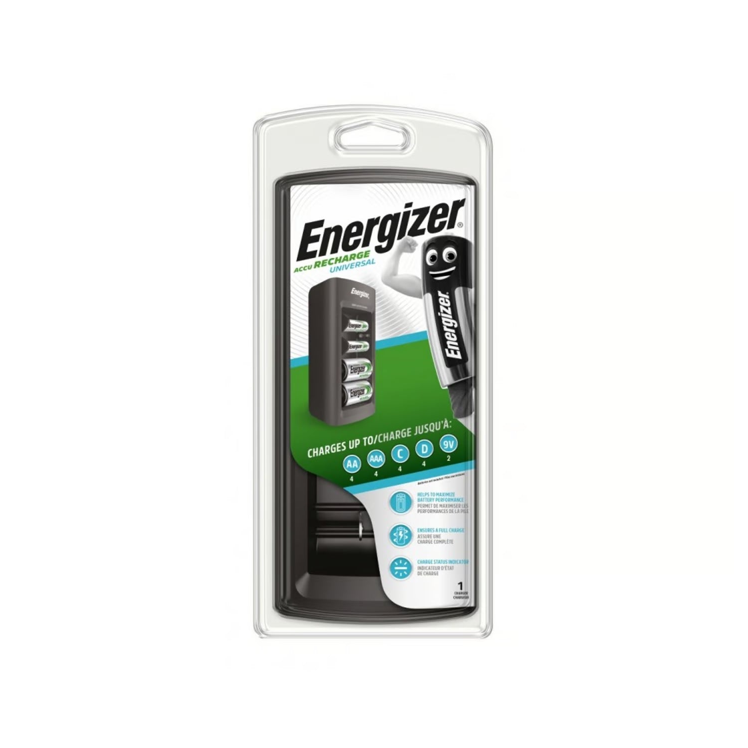 Cargador De Pilas Universal Energizer AA AAA C D 9V