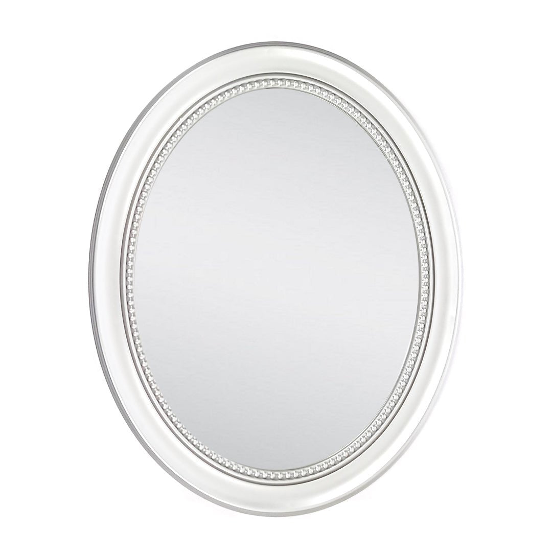 Espejo Decorativo Ovalado Plateado 72X56 CM