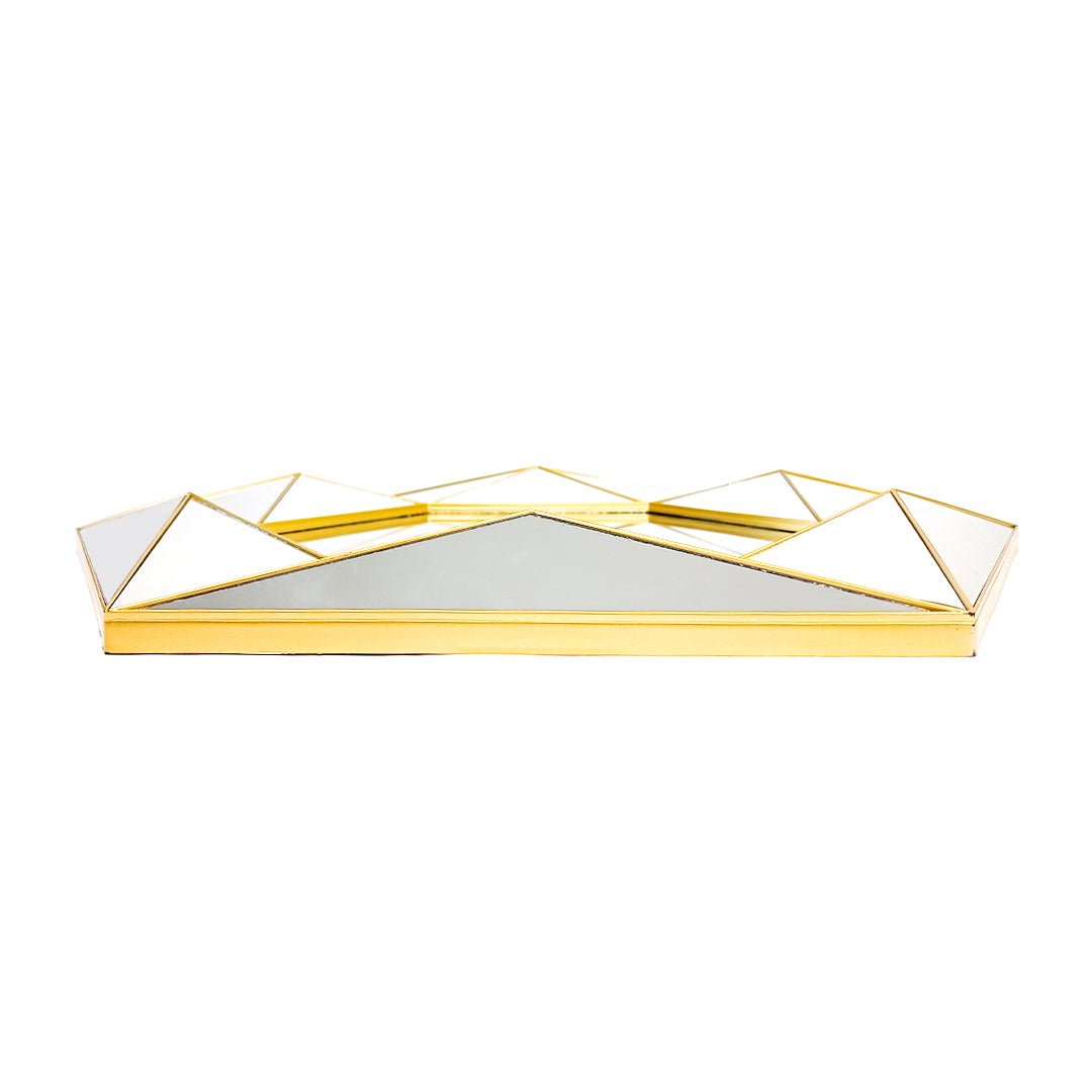 Espejo Decorativo Octagonal Diseño Triangular 61x53cm