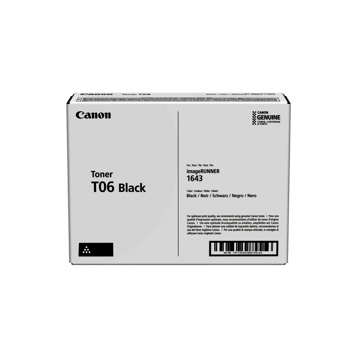 Toner Original Canon T06 Negro