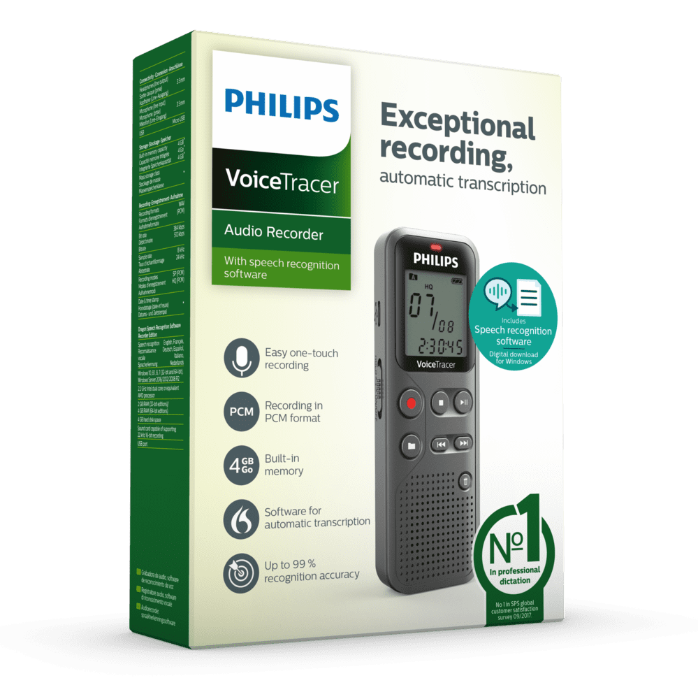Grabadora de audio Phillips VoiceTracer DVT1115